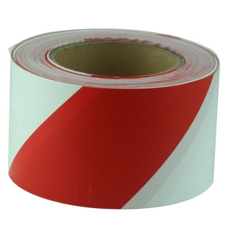 Barrier Tape 75mm x 100M - Red/White