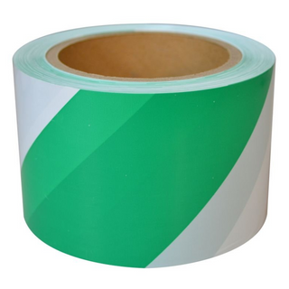 Barrier Tape 75mm x 100M - Green/White