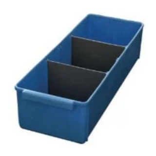 Parts Tub 100x400x146mm 2 Divides Blue