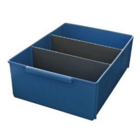 Parts Tub 140x400x296mm 2 Divides Blue