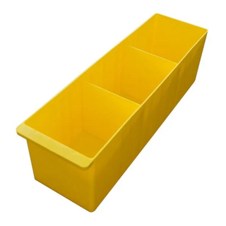 Parts Tub 140x450x130mm 2 Divides Yellow