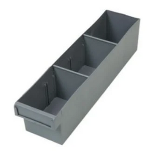 Parts Tub 400x100x100mm 2 Divides Grey