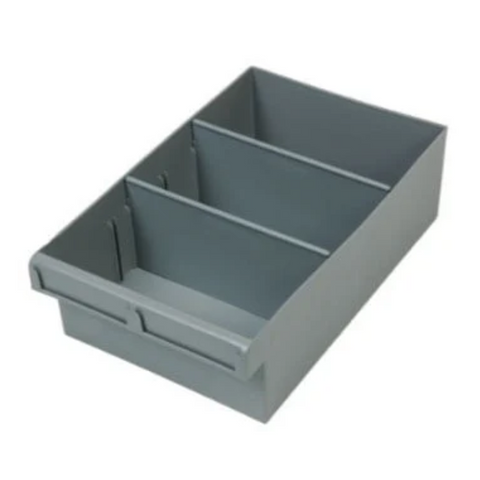 Parts Tub 300x200x100mm 2 Divides Grey