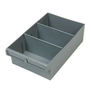 Parts Tub 300x200x100mm 2 Divides Grey