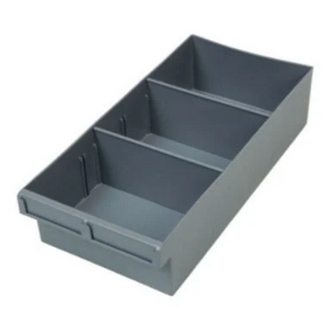 Parts Tub 400x200x100mm 2 Divides Grey