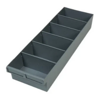 Parts Tub 600x200x100mm 5 Divides Grey