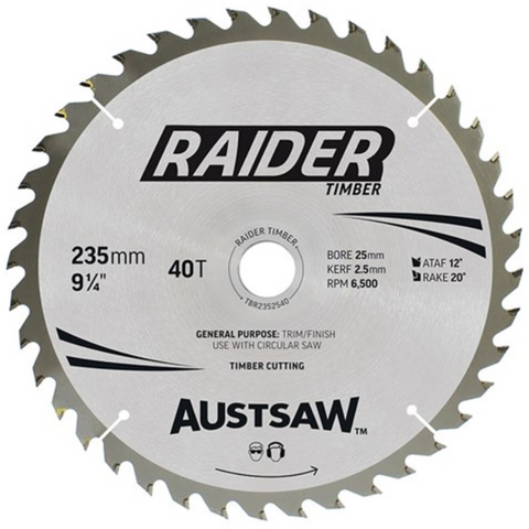 Austsaw Raider Timber 235mm x 25 x 40T