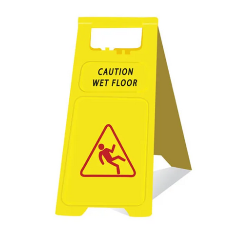 H/Duty Sign 660x300mm Caution Wet Floor