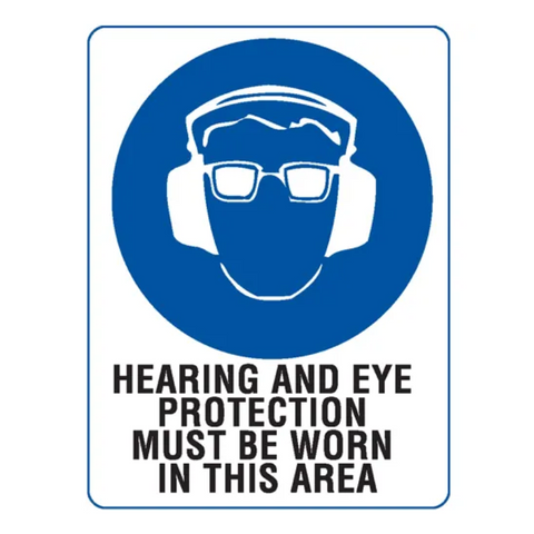 Mandatory Vinyl 300x225mm Hearing & Eye