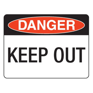 Danger Metal 225x300mm Keep Out