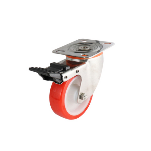 Castor 125mm Swivel Brake S/S 230kg