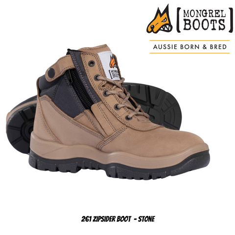 Mongrel Steel Cap Boot Z/Side Stone 8