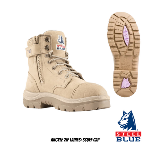 Steel Blue Boot Argyle Sand W/Scuff- 10