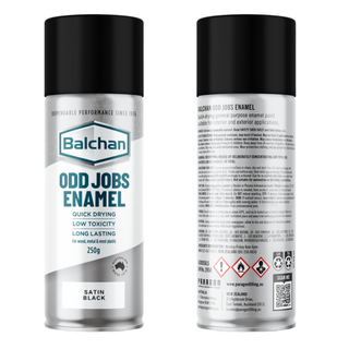 Paint Aerosol Satin Black 250G -Odd Jobs