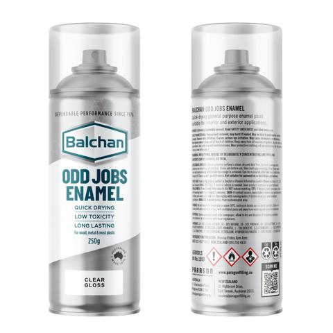 Paint Aerosol Clear Gloss 250G -Odd Jobs