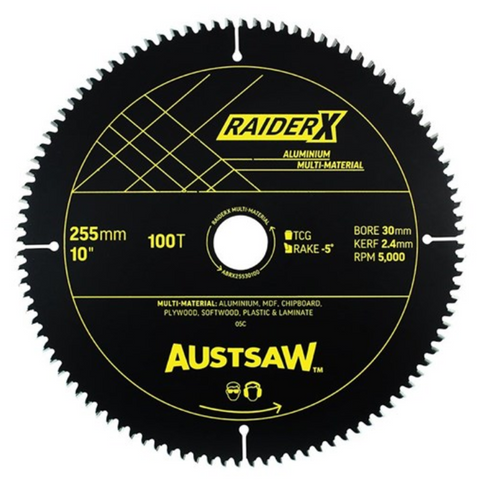 Austsaw RaiderX Alum Multi 255mmx30x100T