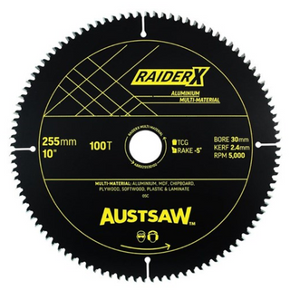 Austsaw RaiderX Alum Multi 255mmx30x100T