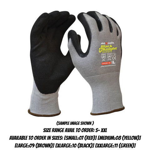 Glove Black Knight Nitrile Cut 3 Large