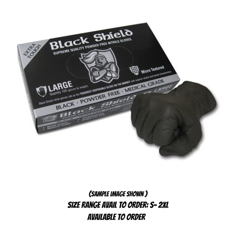 Glove Nitrile Powder Free H/D Black 2XL