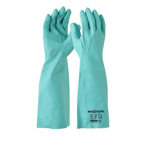 Maxisafe Green Nitrile Chem Glove Large