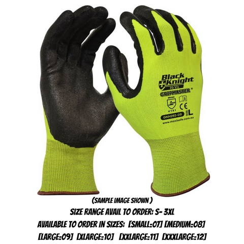 Glove Black Knight Hi-Vis Cut 2 - Small