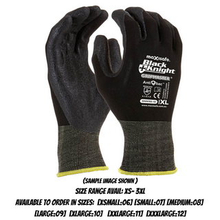 Glove Black Knight Nitrile Coated Med