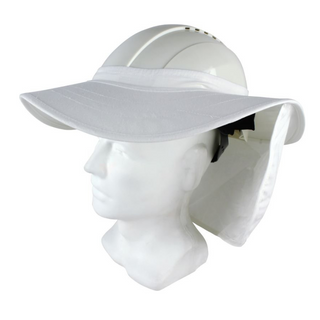 Hard Hat Brim Incl Neck Flap White