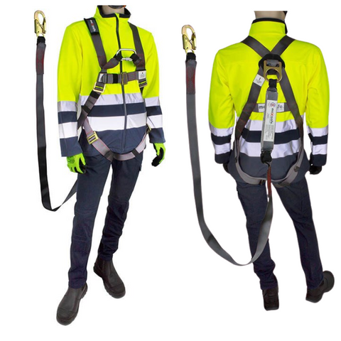 Harness Full Body Adjust c/w Lanyard 2M