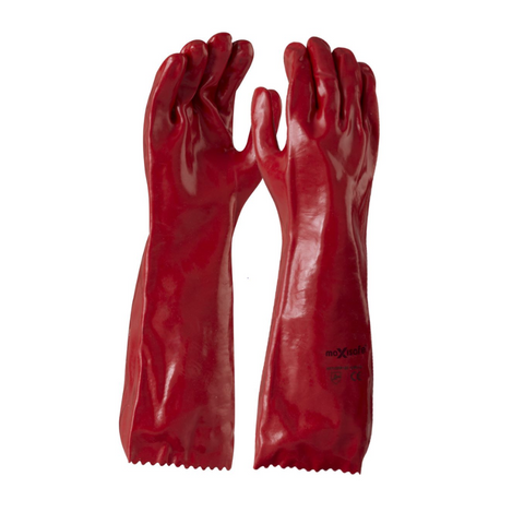 Red PVC Gauntlet - 45cm