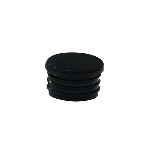 End Cap Plastic Round Black 25.4mm