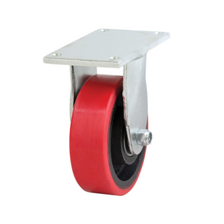 Castor150mm Fixed Red Poly 900kg R6339