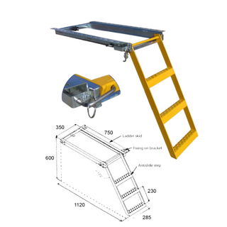 Ladder, Pull Out 3 Step Yellow