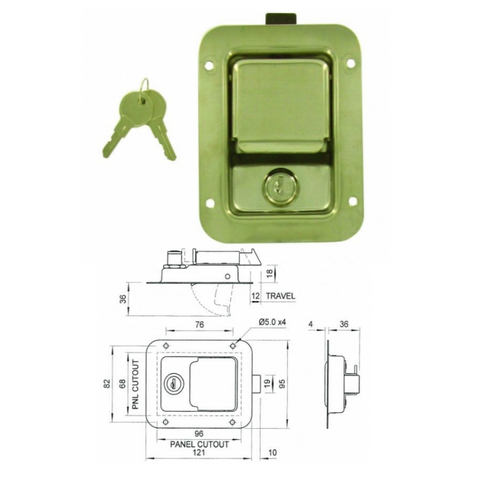 Recessed Lever Lock Stainless Steel