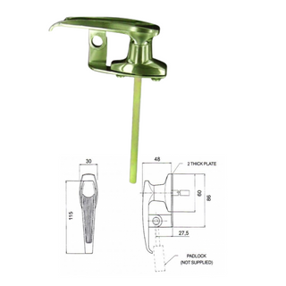 L Chrome Handle Pad Locking