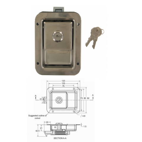 Flush Lever Lock Stainless Steel