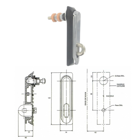 Swing Handle Black Chrome