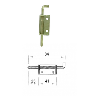 Shot Bolt Spring Load M5 x 84mm L/H Zinc