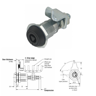 E3 Vise Action Compression Latch-7mm Tri