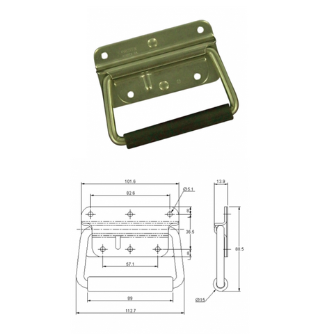 Protex Chest Handle Rubber Lined Z 100mm