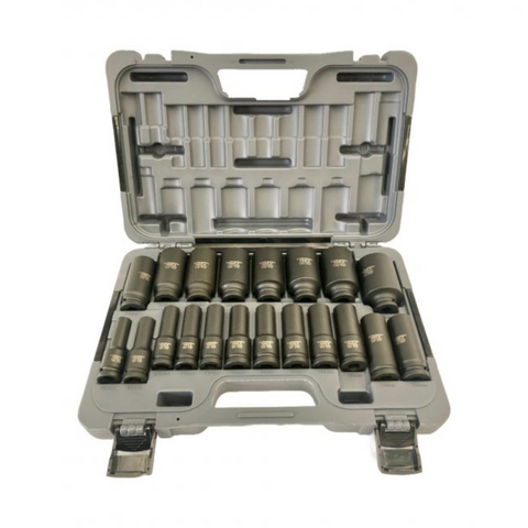 Impact Socket Set 1/2 Dr 20 Pce Met DEEP