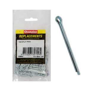 Champion Split Pins 3.2 x32mm Zinc Pk100