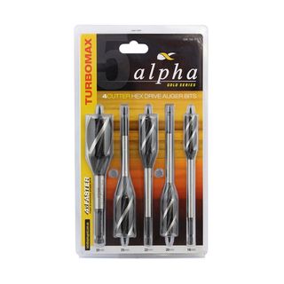 Alpha Auger Bit 16-32mm 4 Cutter - 5Pce