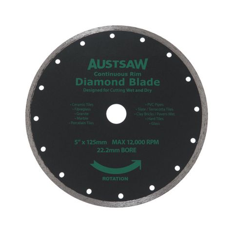 125mm Diamond Blade Continuous Rim 22.2