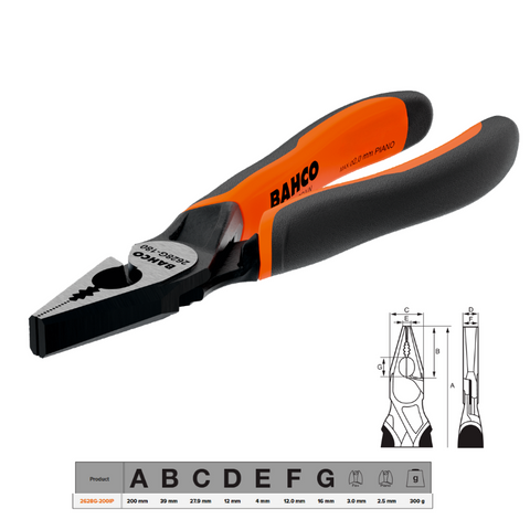 Bahco Ergo Combination Plier 200mm