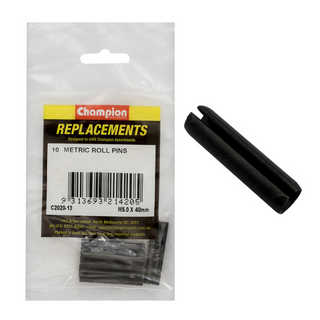 Champion Roll Pins M5.0x40mm Blk Pk10