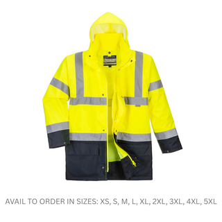 Jacket Hi Vis 5 in 1 Yel/Black Ess M