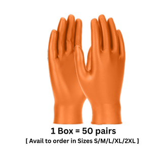Glove Grippaz 6mil 24cm Org Ext Use XL