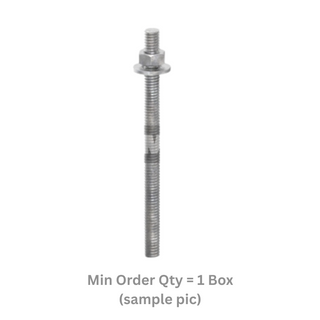 Flat Cut Stud M10 x 130mm Gal