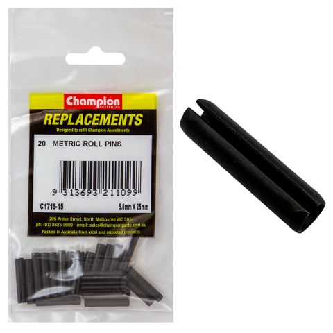 Champion Kit Roll Pins M5 x 25mm Pk20