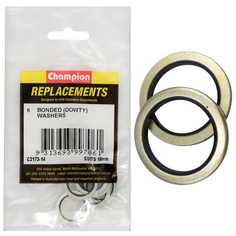 Champion Kit Dowty Washers 18mm Pk6